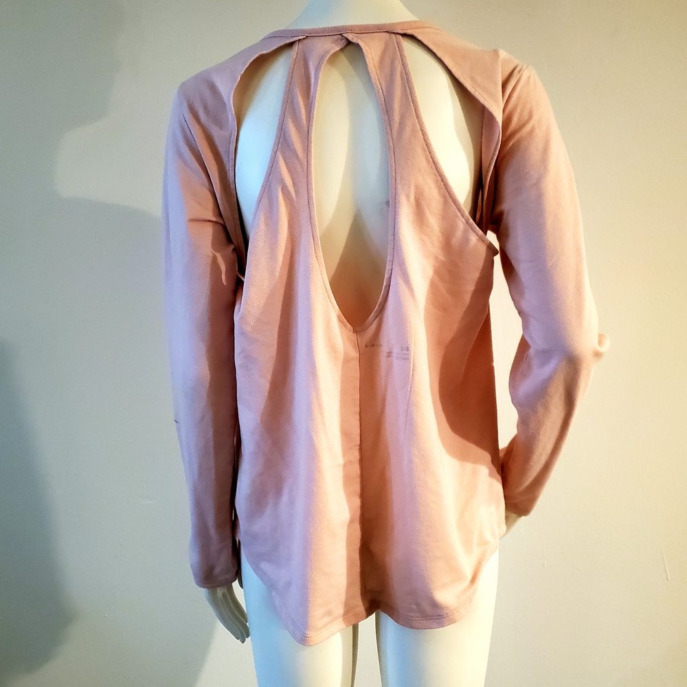 Under Armour Blush Pink Open-Back Blouse